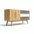 Wooden sideboard with two doors and three drawers 120 x 40 x 75cm